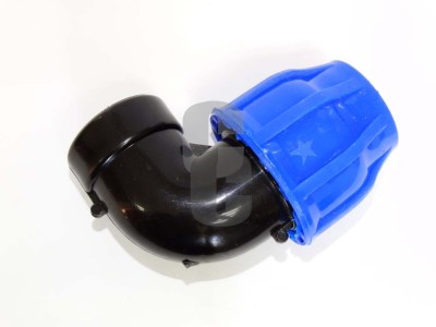 Коляно ПЕ черно ф32х1 - женско